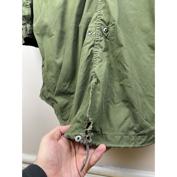 VTG 80s US M65Military Fish Tail Parka Extreme Cold Weather Green Men's Size L - Picture 8 of 9